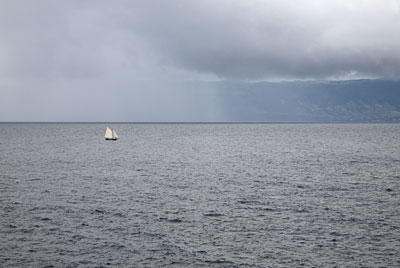Ein Boot (São Jorge, Azoren)