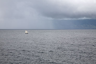 Ein Boot (São Jorge, Azoren)