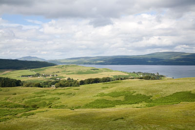 Isle of Mull: Landschaft nahe Salen (Sound of Mull)